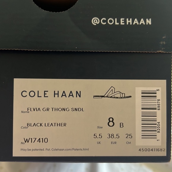 Women’s Cole Haan Flavia Grand black leather sandals. Like New. Size 8 - Picture 7 of 8